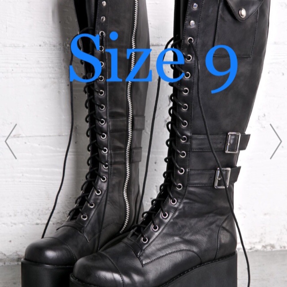 Current Mood Jane Doe Platform Knee-high Boots